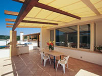 Particolare della terrazzina annessa alle suite